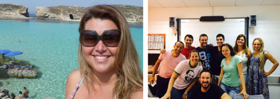 Renara Campos em Malta... ...onde aprimorou o inglês. Fotos: arquivo pessoal Renara Campos em Malta... ...onde aprimorou o inglês. Fotos: arquivo pessoal